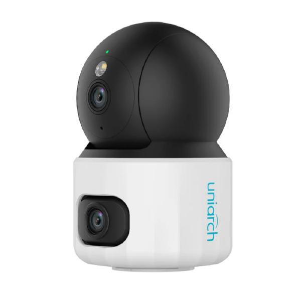 Camara IP Uniarch WiFi Dual 3MP+3MP PTZ + Fija Micrófono Parlante Alarma Luz Color MicroSD IP66 (Uho-S3S-M33D 3MP+3MP)
